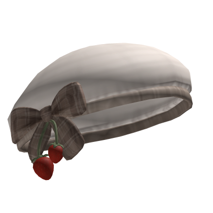 brown igary cottagecore strawberry beret hat - Roblox
