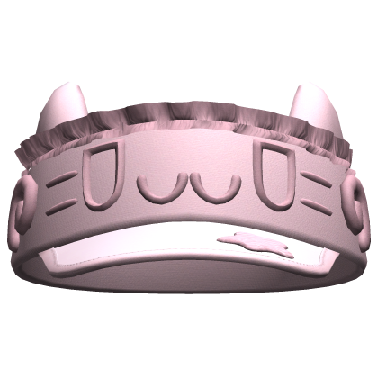 Kawaii Chill Cat Visor Pink