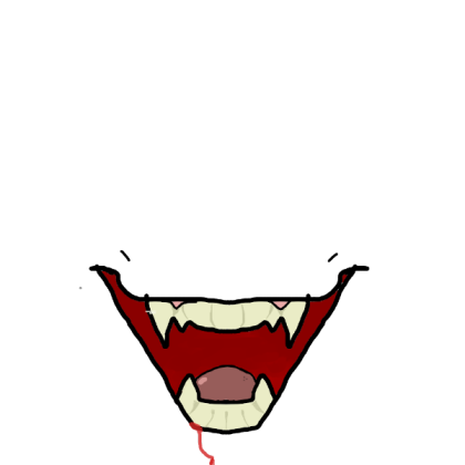 Laughing vampire/werewolf mouth ( Lowered ) Roblox decal