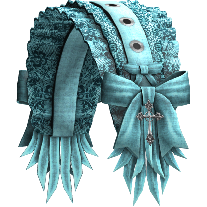 Ruffled Celestial Ribbon Headband (Sky Blue) Roblox item