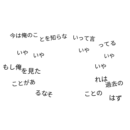 Japanese Text Aura - Black