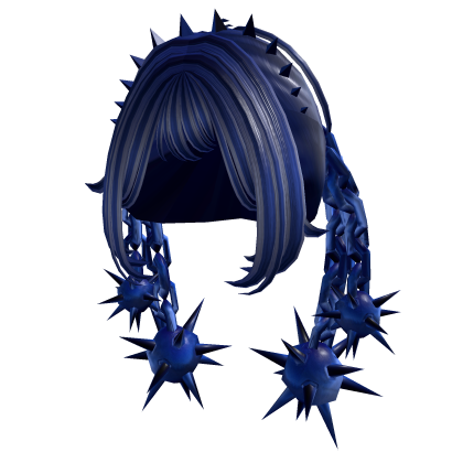 Punk Rocker Gothic Mace Pigtails (Mourning Blue) Roblox item