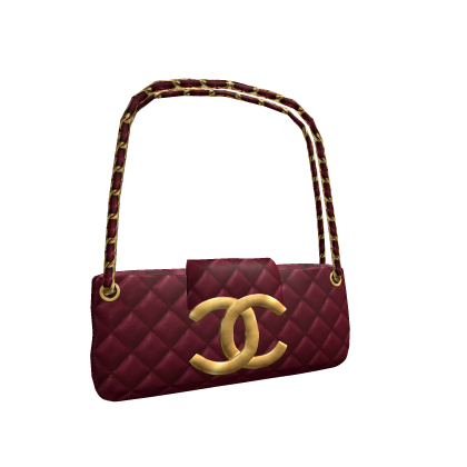 trendy luxury Chanel purse in burgundy