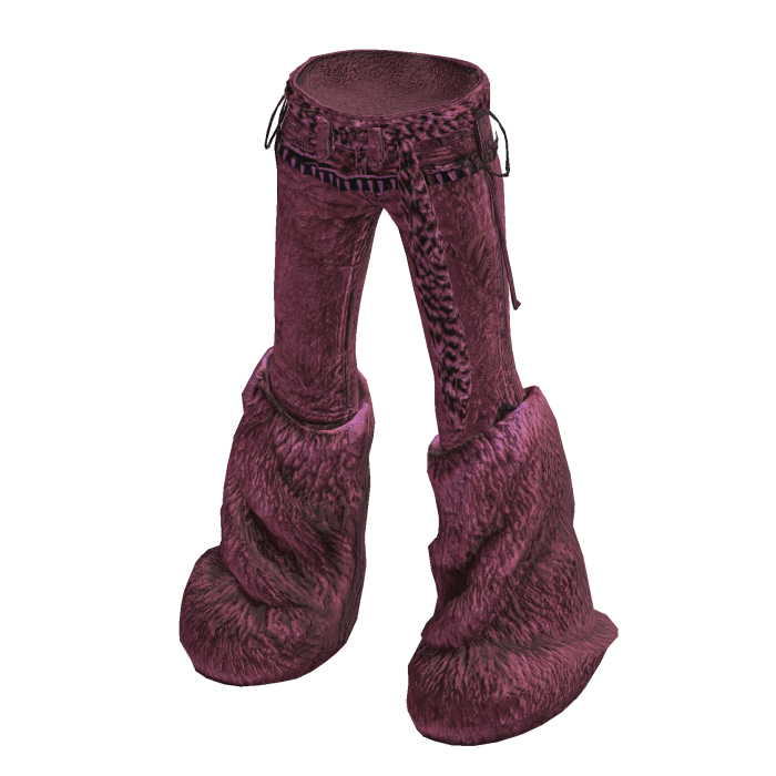 Pink Y2K Fuzzy Flare Pants [PBR]