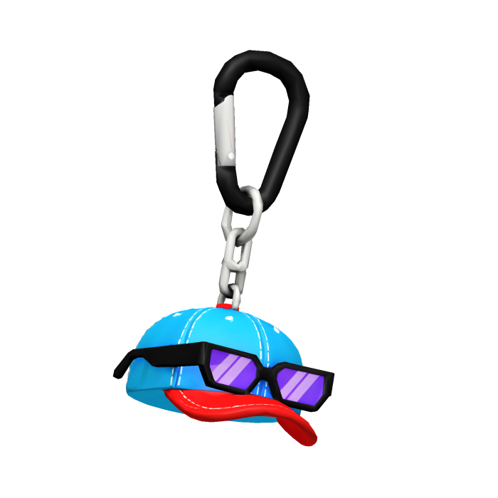 cap & glasses keychain