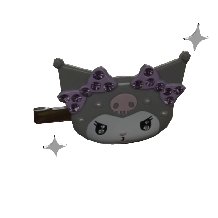 Sanrio Kuromi Hairclip with Sparkles