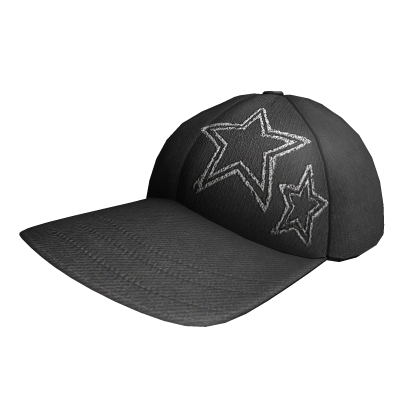 Y2K Washed Black Star Cap