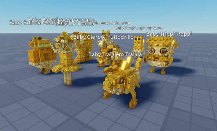 Baby Brainrots Collection Gold Edition (Rigged) preview 4