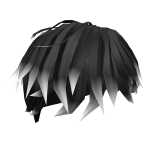 Black and White Messy Boy Hair