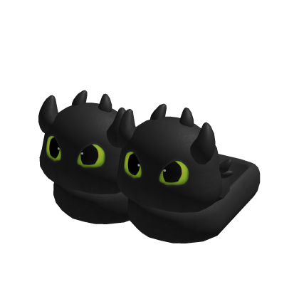 Cute Toothless Black Dragon Slippers