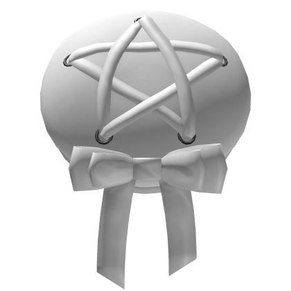emo gothic pentagram beret in white
