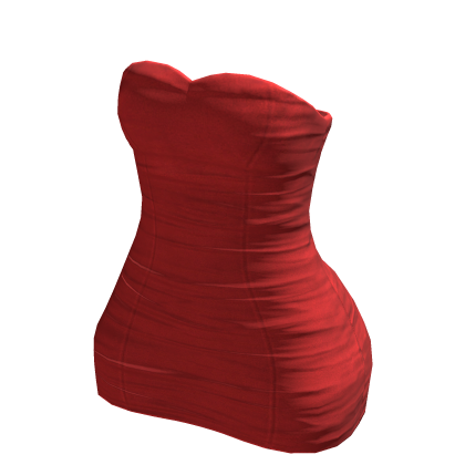 Red Sleeveless Tube Dress thumbnail