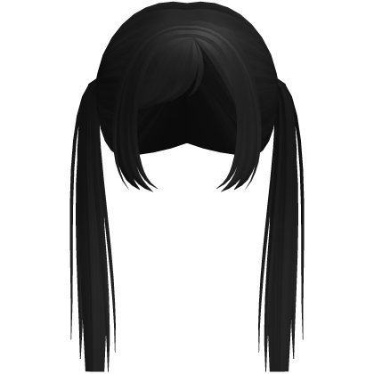 ʚ♡ɞ long pretty black pigtails
