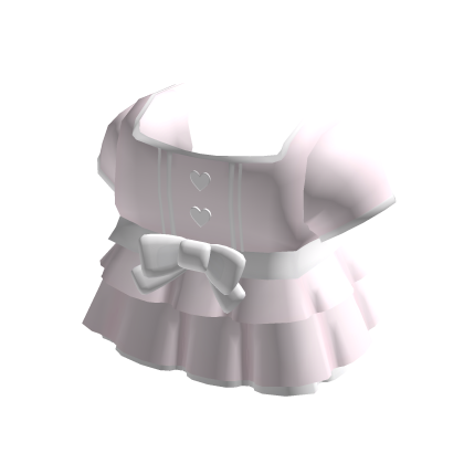 ꒰♡꒱ adorable pink and white baby doll dress top thumbnail