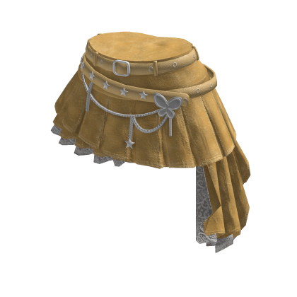 Y2K Layered Skirt w/ Star Chain (Yellow)