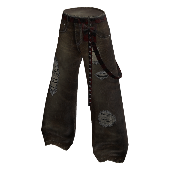 Baggy Ripped Vintage Jeans - Brown
