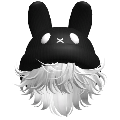 Moe Messy Boy Hair W/ Bunny Hat White V2