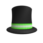 Green Banded Platinum Encrusted Top Hat