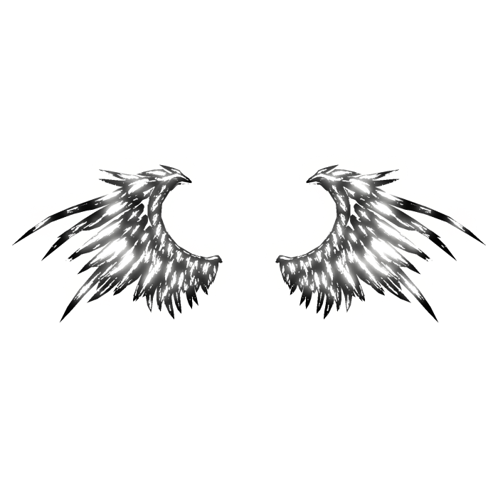 GLOWING Angel Wings [Blackwork]