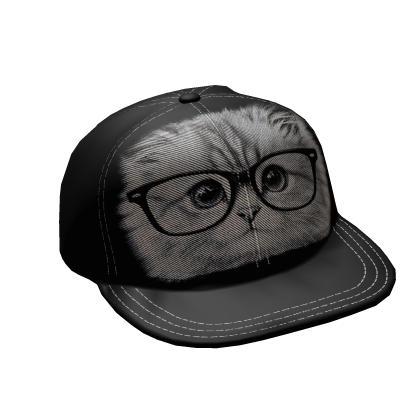 Grunge Distressed Cat Cap [Black]