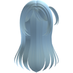 ♡ long pretty anime hair w pigtail in light blue