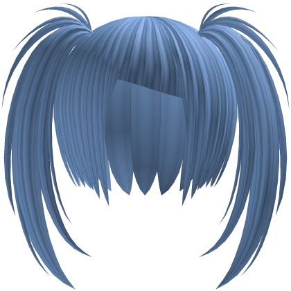 Messy Anime Twintails Blue