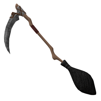 Witch Scythe Broom - Brown & Black