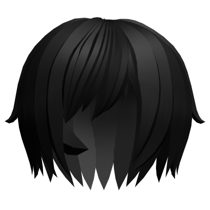 𐔌՞. .՞𐦯 cute black anime hair with ear tufts Roblox item