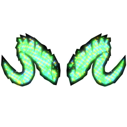 Animated Rainbow Astral Glowing Demon Ram Horns