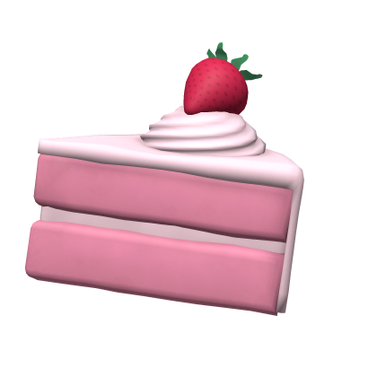 pink strawberry cake slice - Roblox