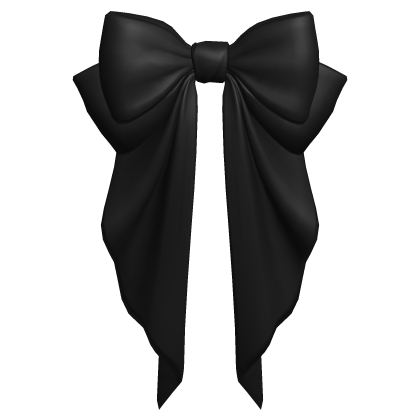 Big Hair Bow Black Basic Cute Ribbon Head Cutesy