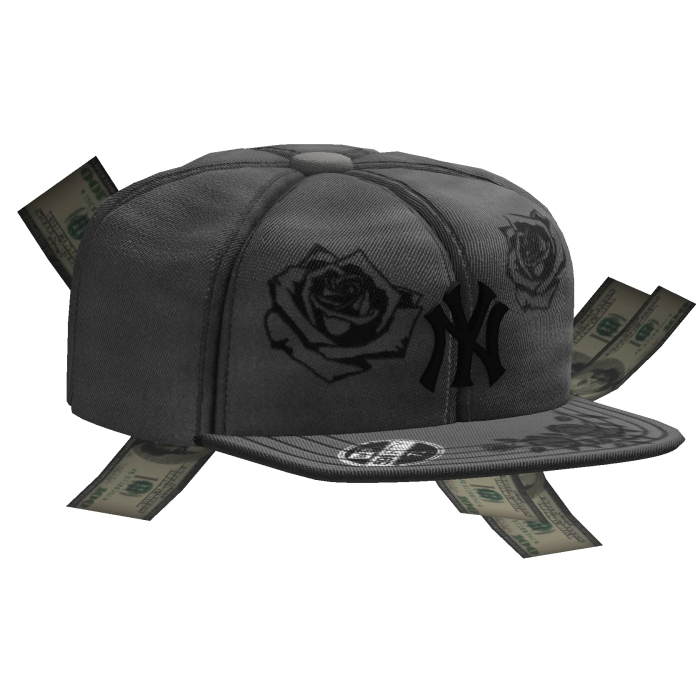 Sideswept Fitted Gray Money Cap