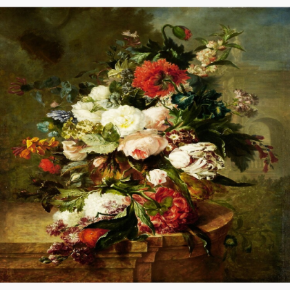 Vintage Flower Painting Roblox decal
