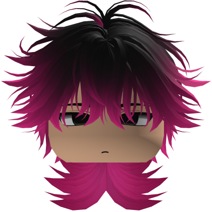 Cute Y2K emo black pink hair