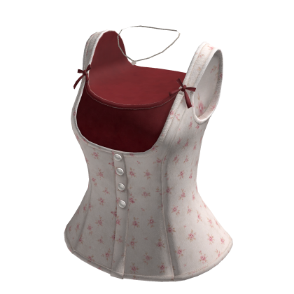 Floral Layered Corset Top (Red)