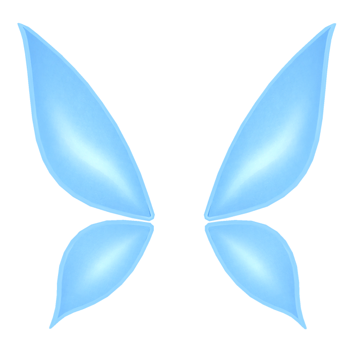 Ice Blue Sparkly Fairy Wings