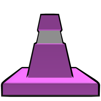 Pink Cartoony Traffic Cone