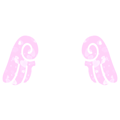 ♡ Cute Chibi Sticker Angel Wings in Pink Hearts