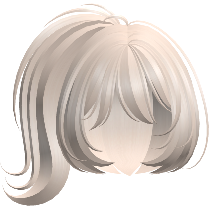 ♡ Blonde Cute Messy Anime Bob Hair w Side Ponytail