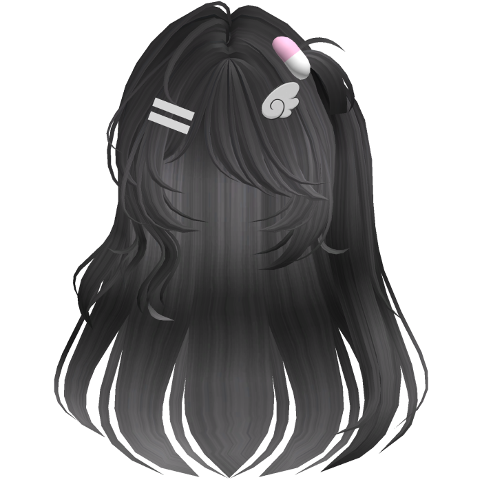 cute Black and gray Hair emo cute anime y2k