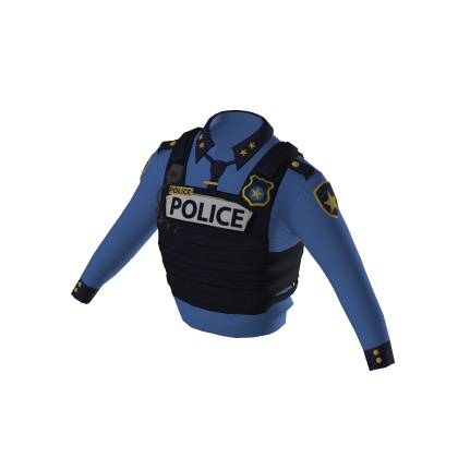 Blue police officer's shirt