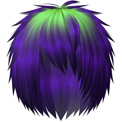 Vkei Scene Alien Green Purple Long Emo boy hair Roblox item