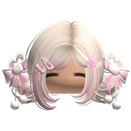 ♡ Christmas Buns w/ Bows (Pink Beige)