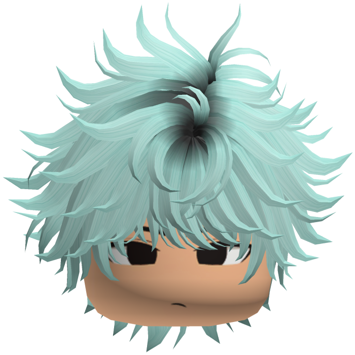 Moe Vkei Cyan Long Messy Hair Combo