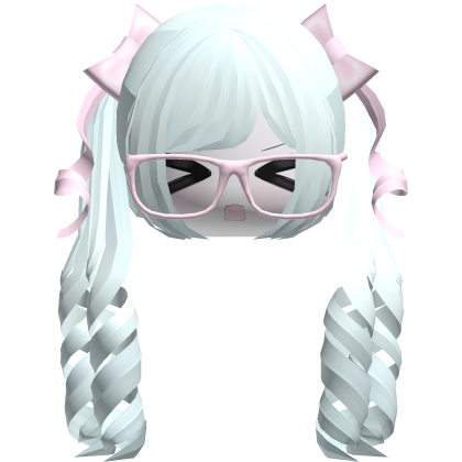 Adorable Kawaii Cyan Pigtails /w Glasses