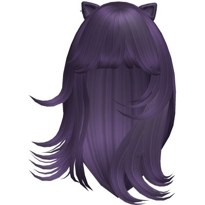 Wispy Flowy Cat Ears Hair (Purple)