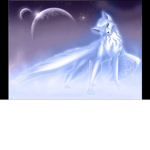 Galaxy star winged wolf