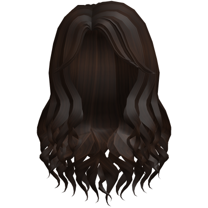 Long Curled Sidepart Hair in Chestnut Brown Roblox item