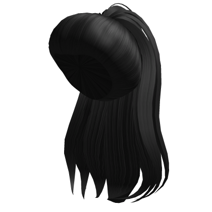 Cute Black Long Ponytail Hair Roblox item