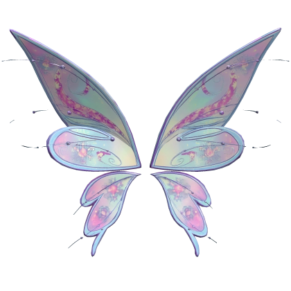 Fairy Glitter Wings Winx Club Pink and Blue 